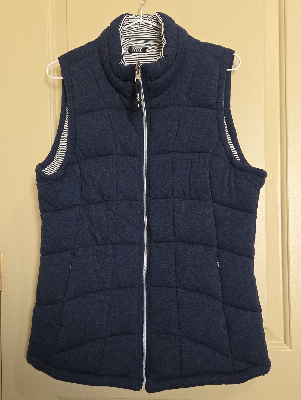 Marc New York Navy Women Reversible Quilted Puffer Vest